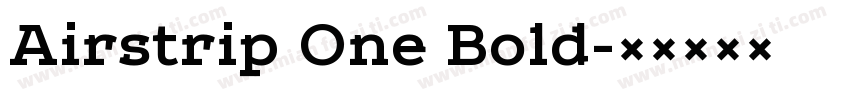 Airstrip One Bold字体转换